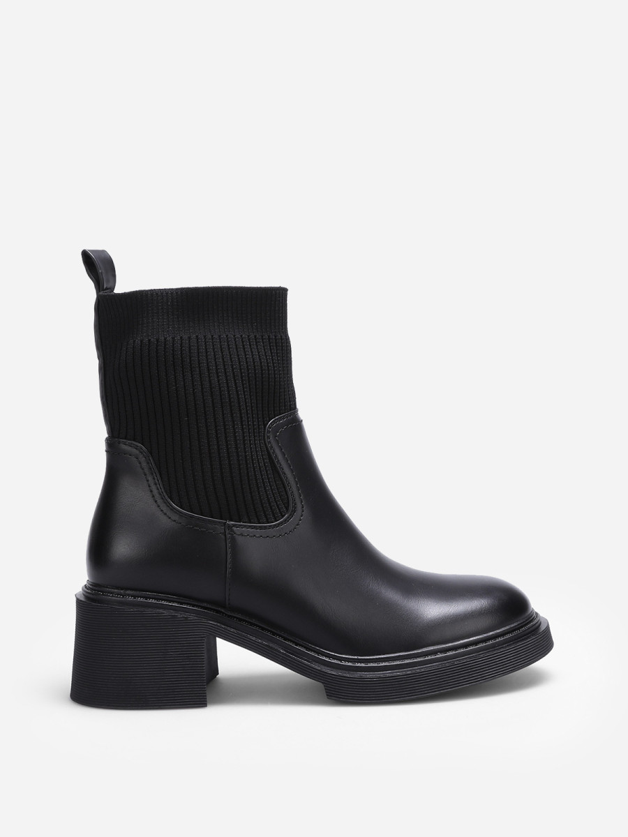 Bottines chaussettes bi-matières