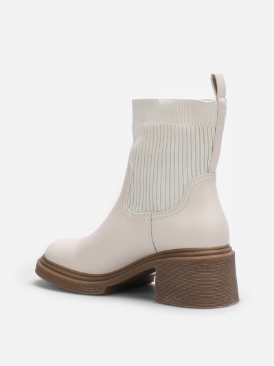 Bottines chaussettes bi-matières