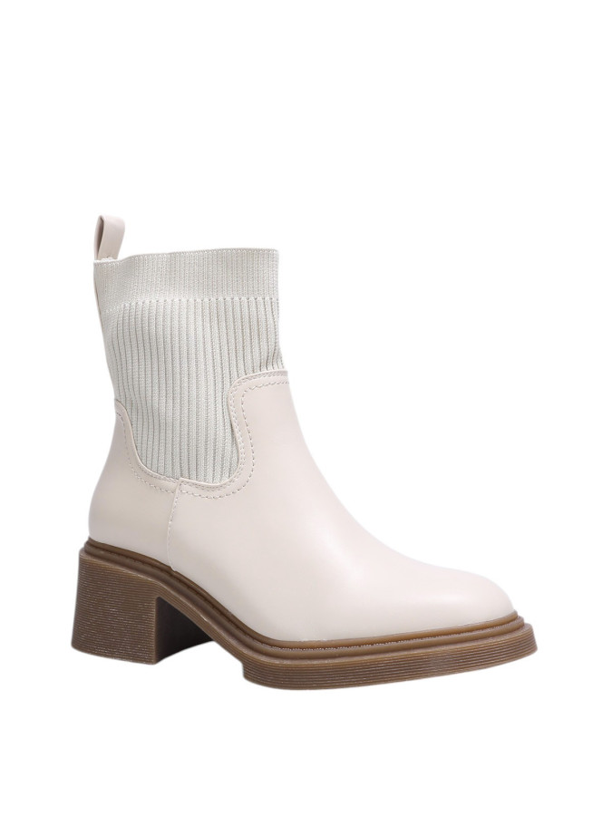 Bottines chaussettes bi-matières