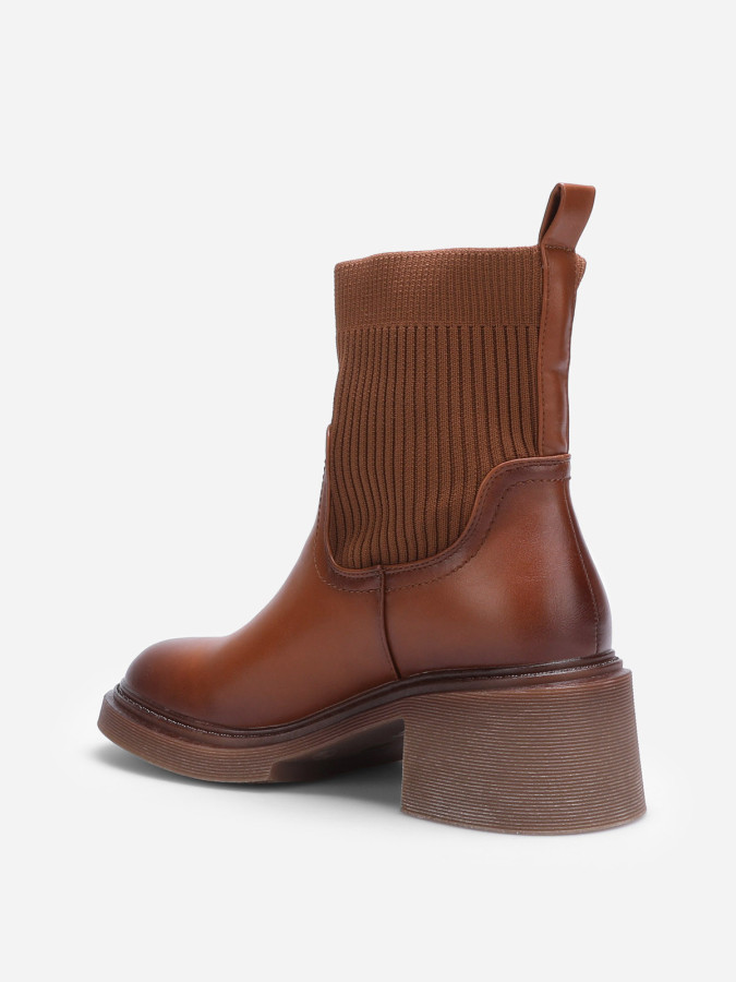 Bottines chaussettes bi-matières