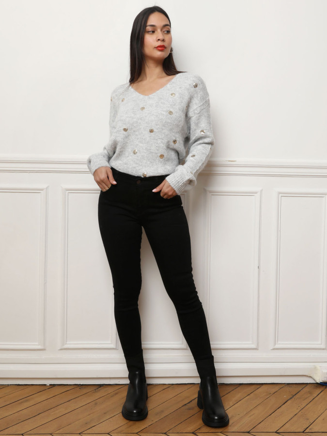 Jeans slim basique noir