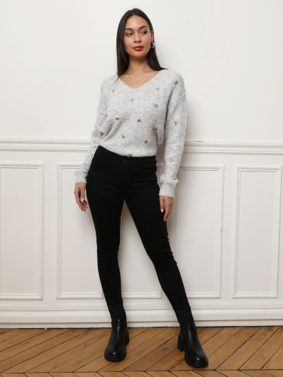 Jeans slim basique noir