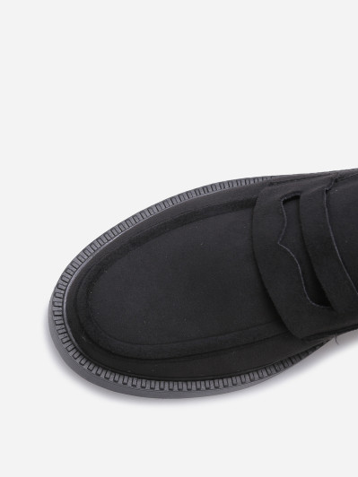 Mocassins classiques en suédine noirs