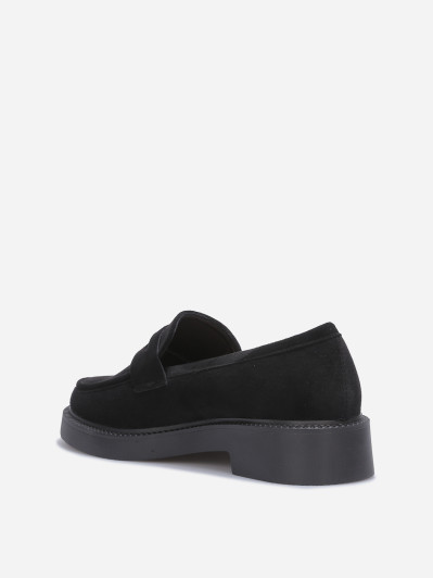 Mocassins classiques en suédine noirs