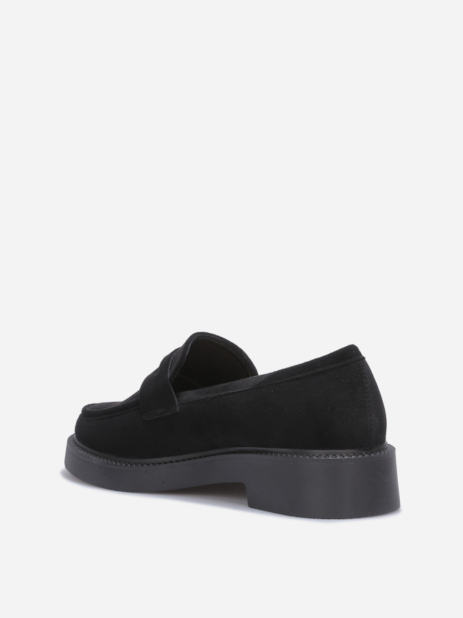 Mocassins classiques en suédine noirs