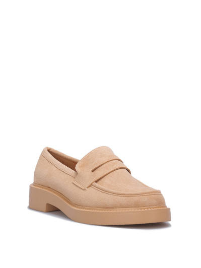 Mocassins classiques en suédine camel