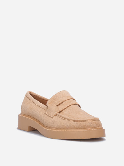Mocassins classiques en suédine camel