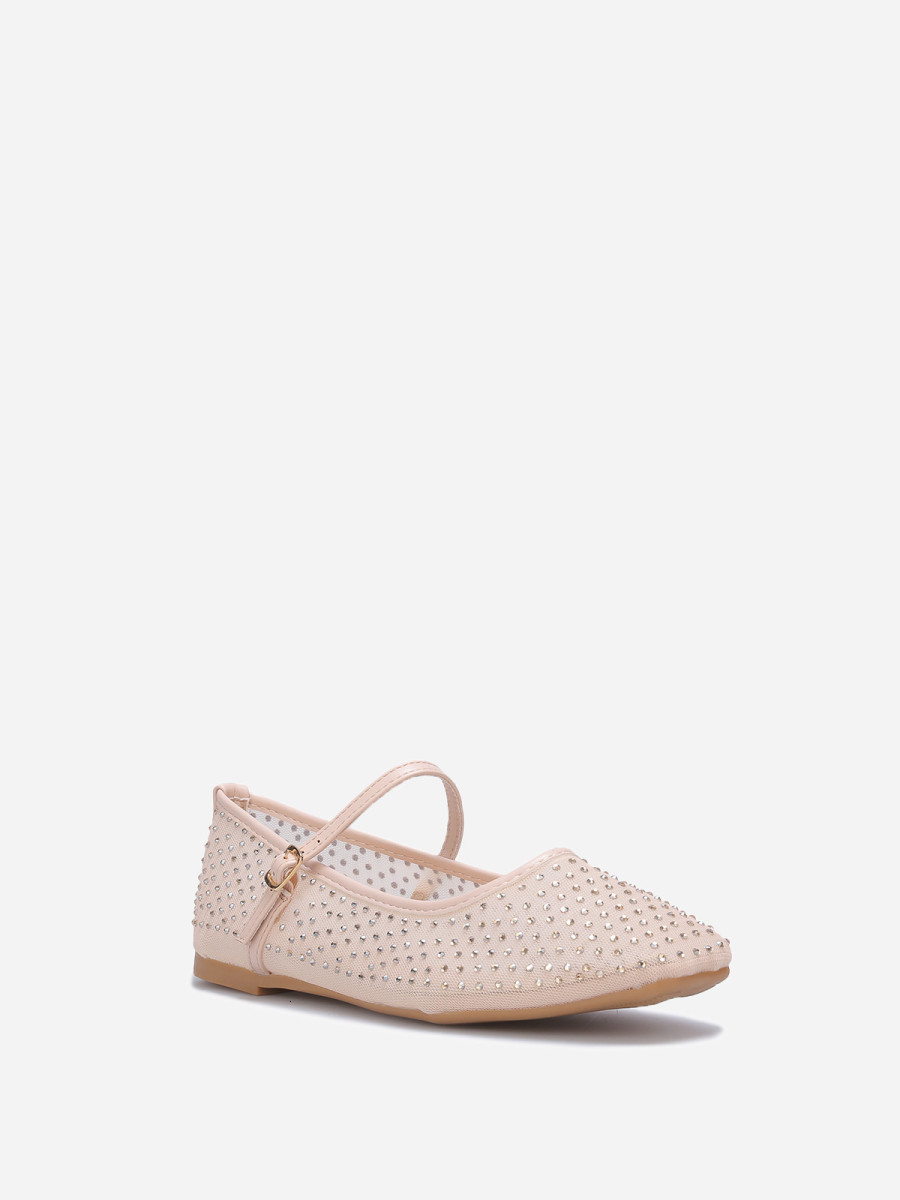 Ballerines Plates Tahari Keoni – Strass Métallisés – Gris – Taille US 7 (occasion)