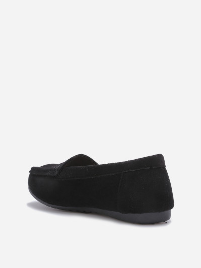 Mocassins noirs en suédine