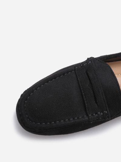 Mocassins noirs en suédine