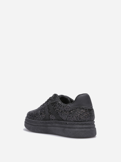 Baskets multi-matières à paillettes