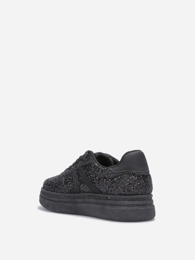 Baskets multi-matières à paillettes