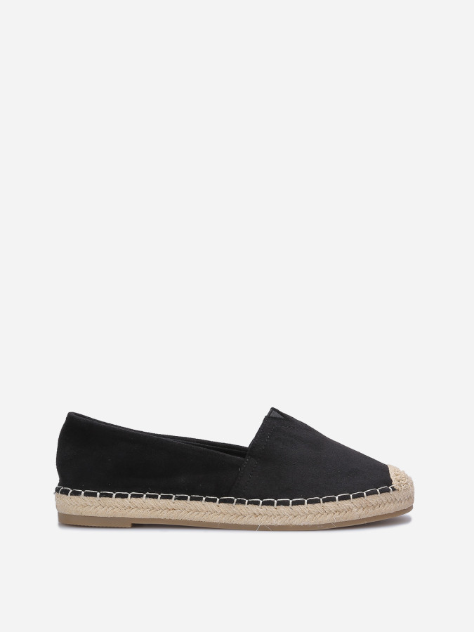 Espadrilles classiques à petite plateforme noires