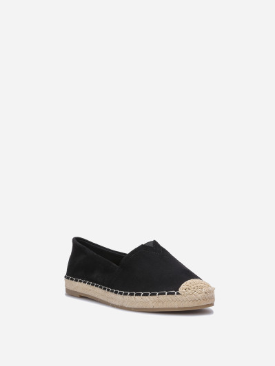 Espadrilles classiques à petite plateforme noires