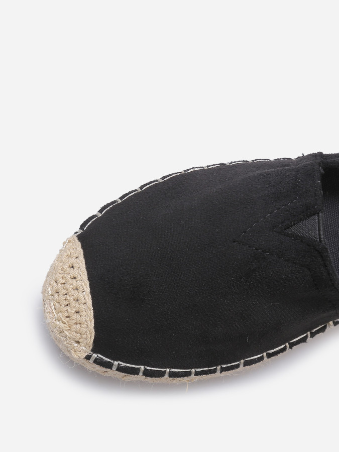 Espadrilles classiques à petite plateforme noires