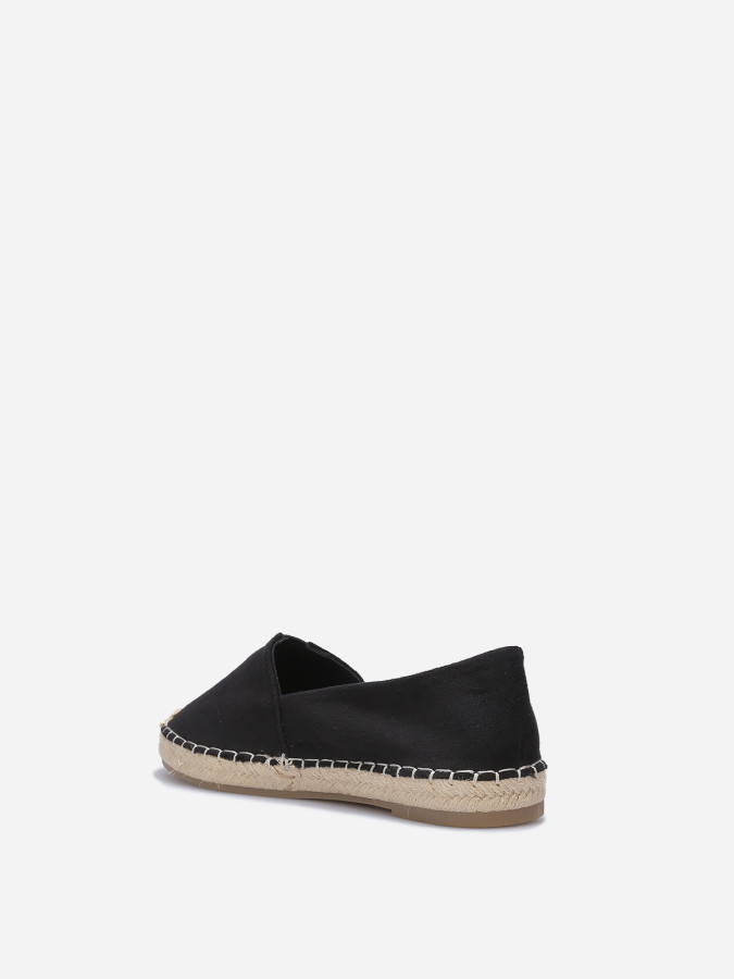 Espadrilles classiques à petite plateforme noires