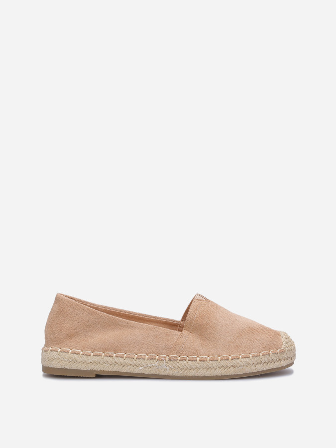 Espadrilles classiques à petite plateforme taupe