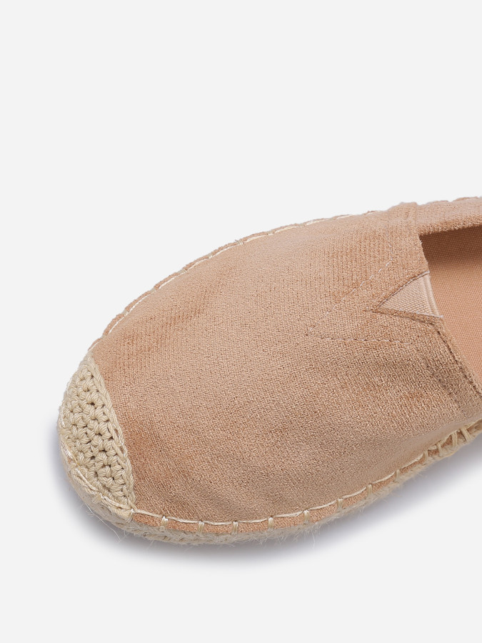 Espadrilles classiques à petite plateforme taupe