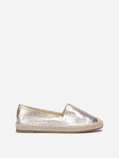 Espadrilles classiques à petite plateforme dorées