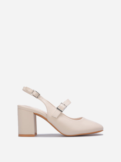 Escarpins slingback style babies beiges