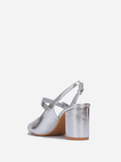 Escarpins slingback style babies argentés
