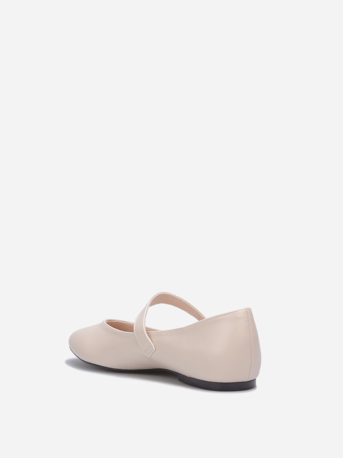 Ballerines en simili style babies beiges