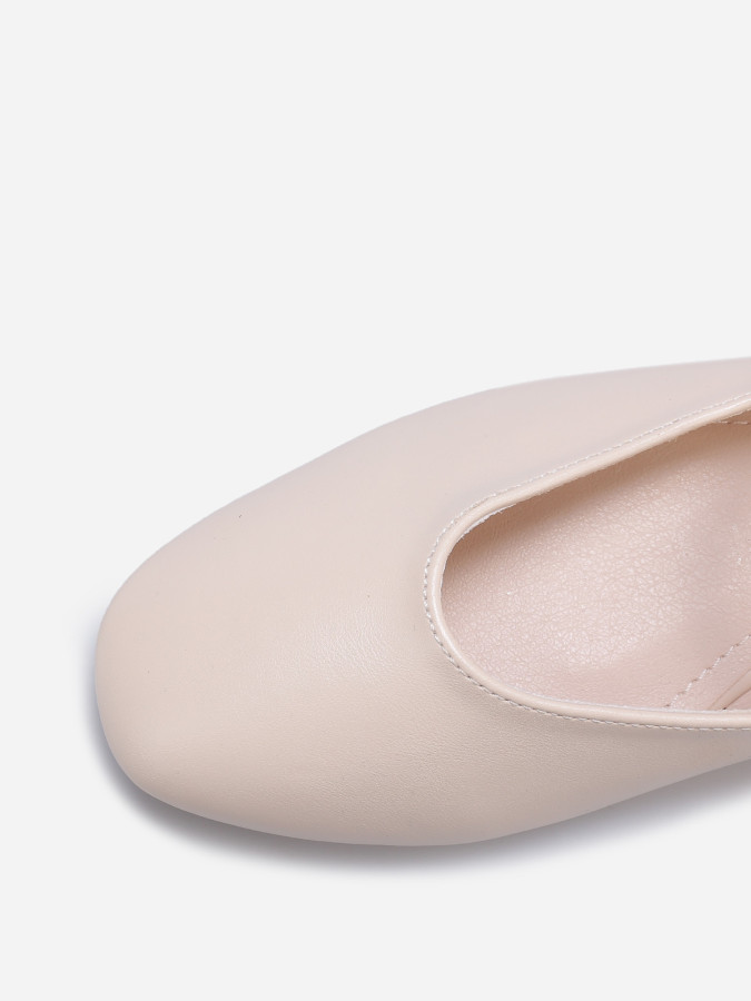 Ballerines en simili style babies beiges