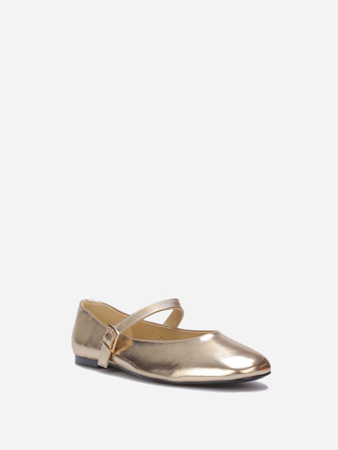 Ballerines en simili style babies dorées