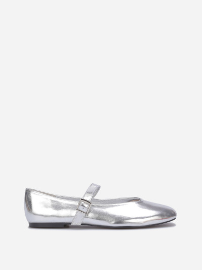 Ballerines en simili style babies argentées