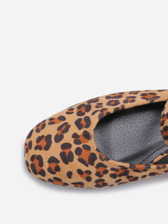 Ballerines en simili style babies marron