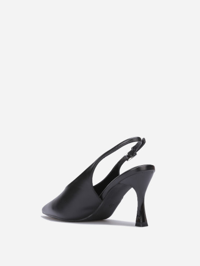Escarpins slingback style rétro noirs