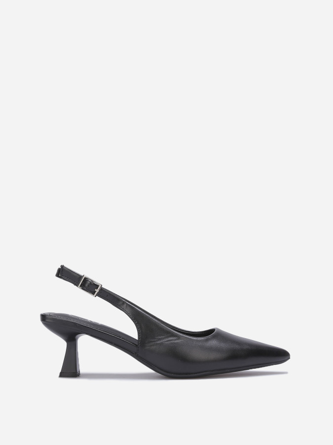 Escarpins slingback à bout pointu noirs