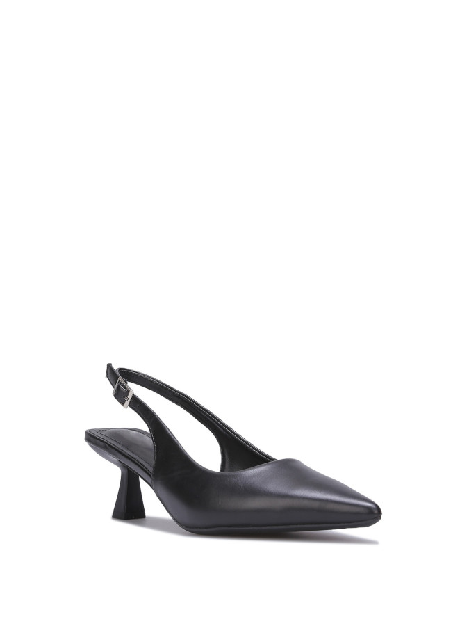 Escarpins slingback à bout pointu noirs