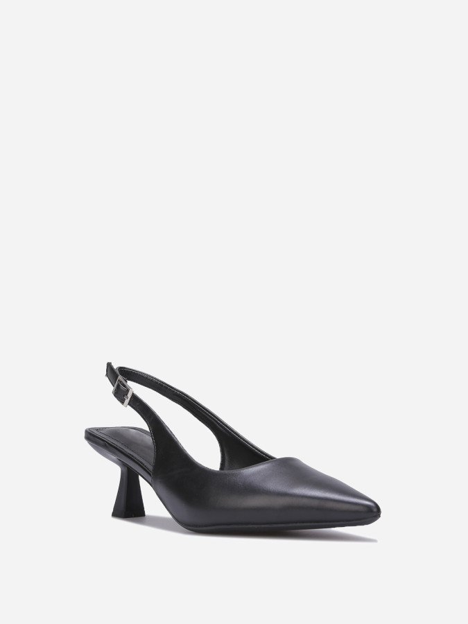 Escarpins slingback à bout pointu noirs