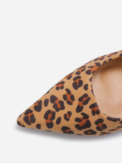 Escarpins slingback à motif animal