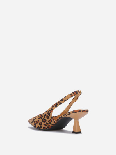 Escarpins slingback à motif animal