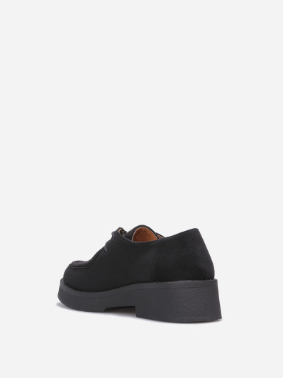 Derbies en suédine à lacets noires