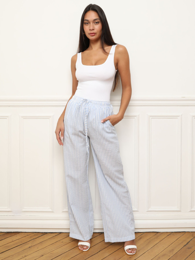 Body sculptant côtelé blanc