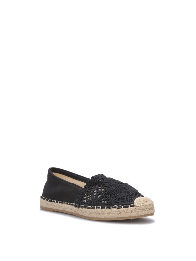 Espadrilles en crochet et résille noires