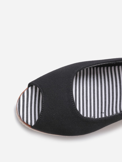 Sandales compensées peep toes