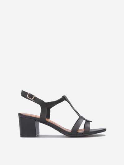 Sandales à brides entrecroisées noires