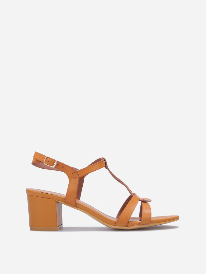 Sandales à brides entrecroisées taupe