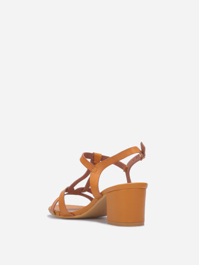 Sandales à brides entrecroisées taupe