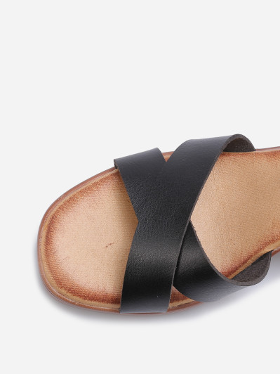 Sandales à plateforme et talon noires