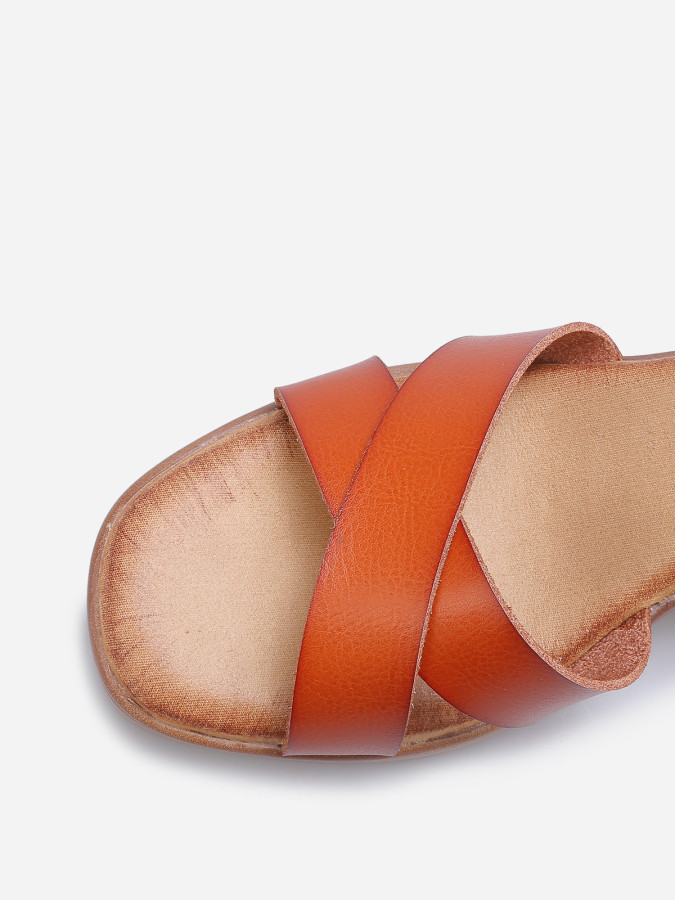 Sandales à plateforme et talon camel