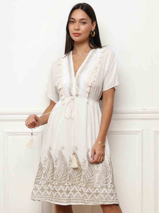 Robe à motifs style bohème