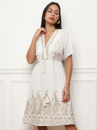 Robe à motifs style bohème