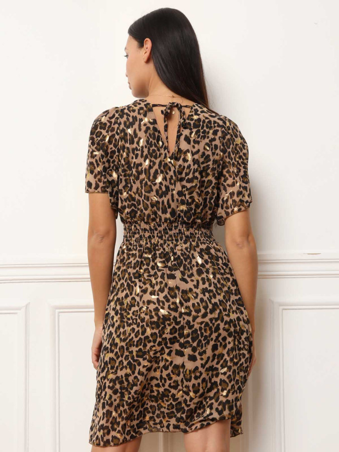 Robe patineuse à motif animalier