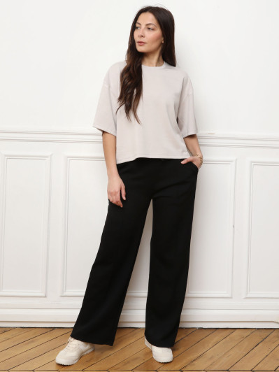 T-shirt basique à coupe ample beige