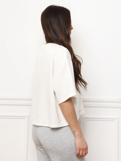 T-shirt basique à coupe ample blanc